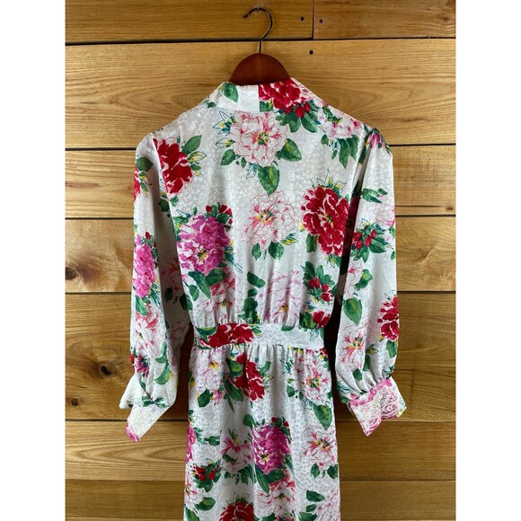 Vintage 80s 90s Victoria’s Secret Long Floral Robe - Picture 5 of 6